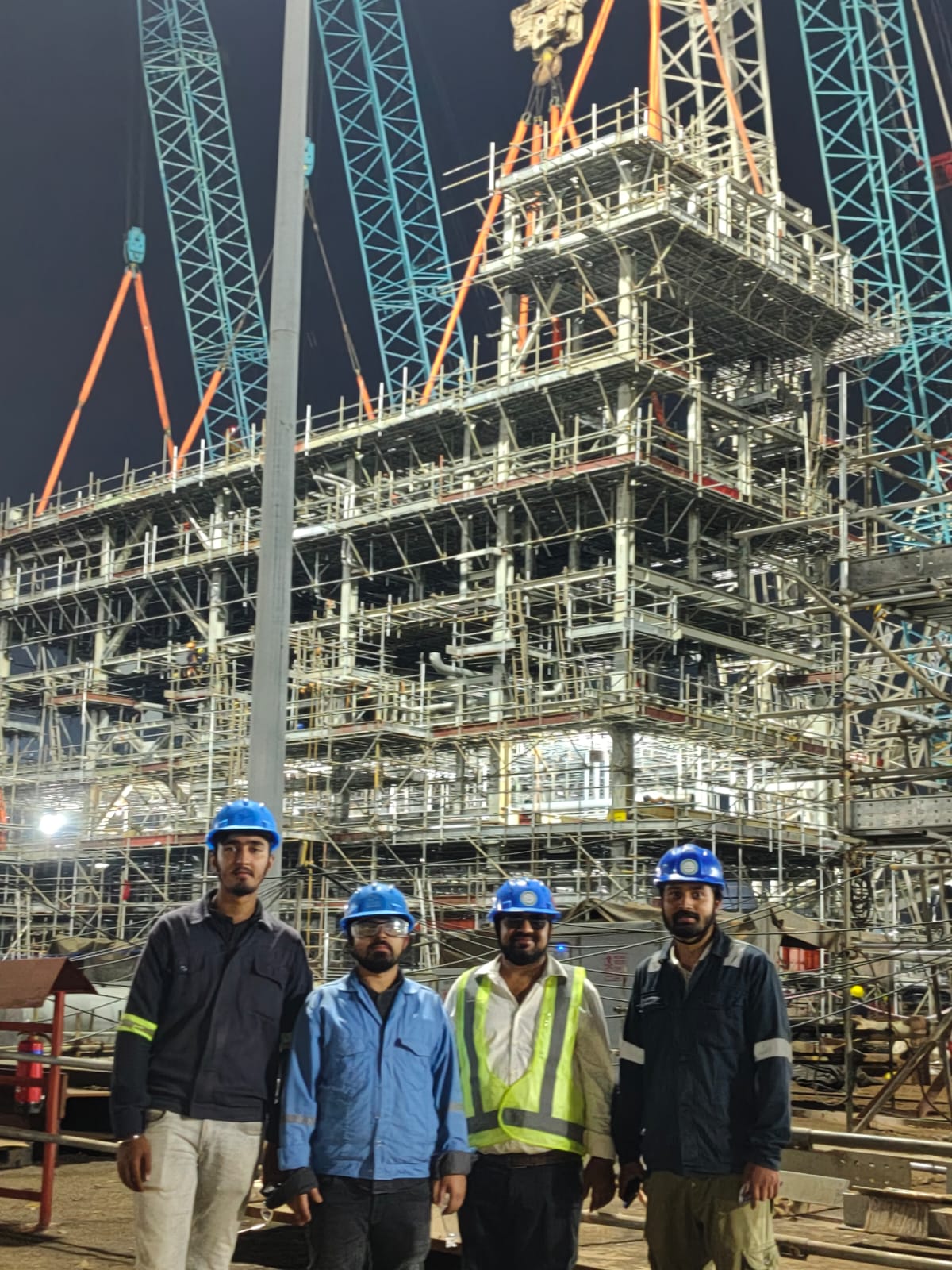 Night-Time Heavy Structural Erection